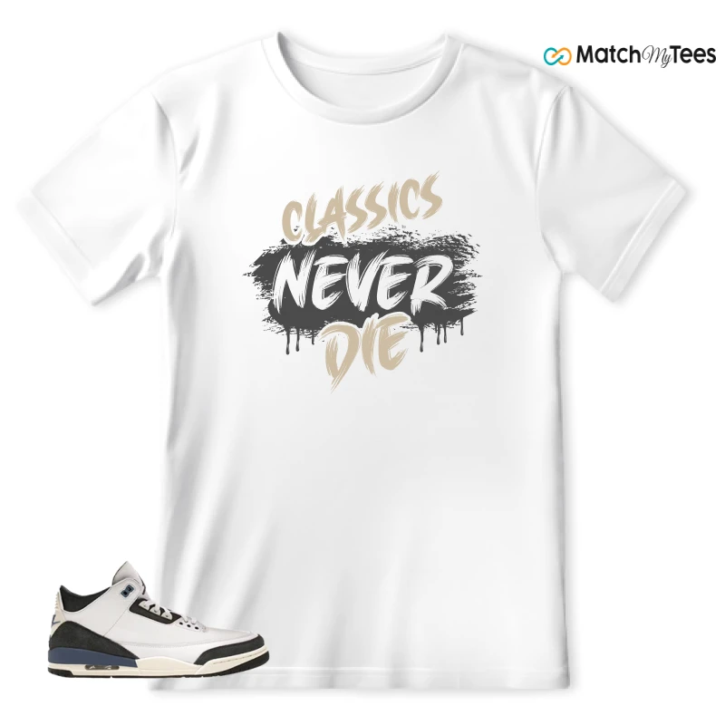 NIKE AIR JORDAN 3 X A MA MANIERE DIFFUSED BLUE SNEAKER Matching Tees t-shirt