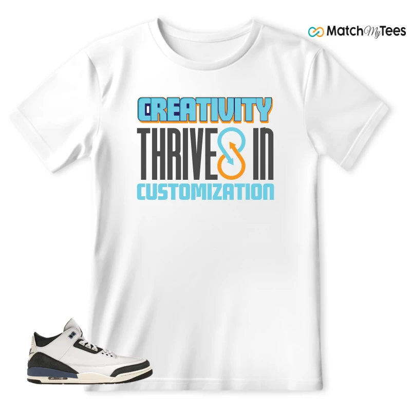 NIKE AIR JORDAN 3 X A MA MANIERE DIFFUSED BLUE SNEAKER Matching Tees t-shirt