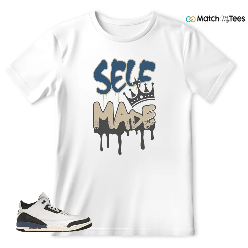 NIKE AIR JORDAN 3 X A MA MANIERE DIFFUSED BLUE SNEAKER Matching Tees t-shirt