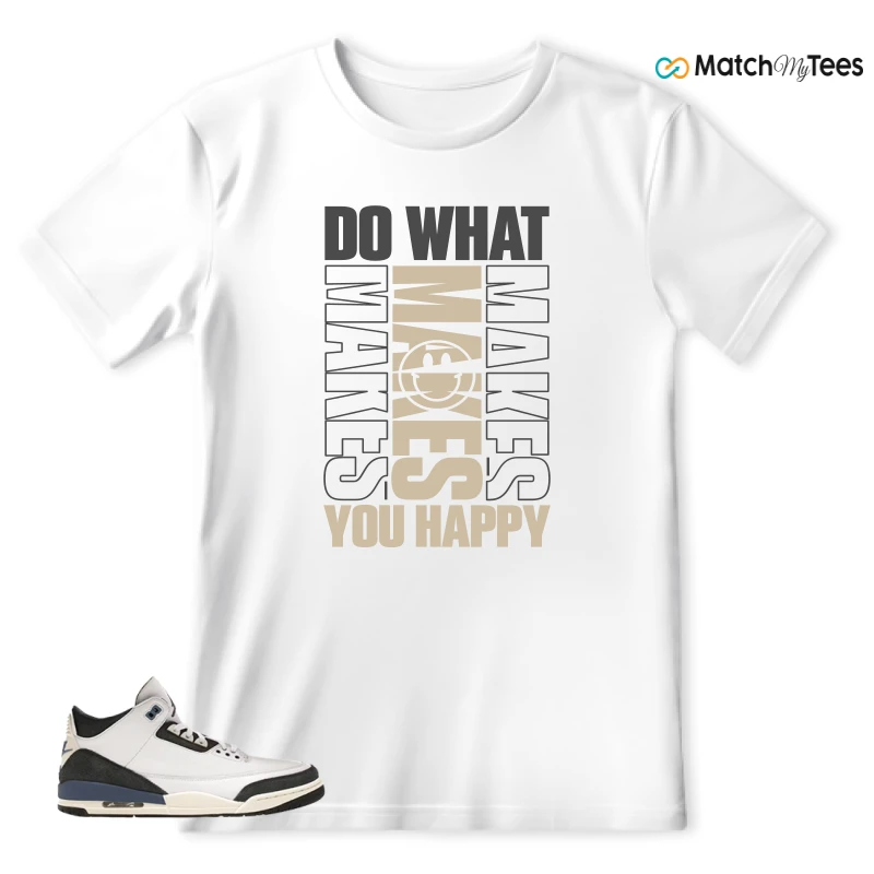 NIKE AIR JORDAN 3 X A MA MANIERE DIFFUSED BLUE SNEAKER Matching Tees t-shirt