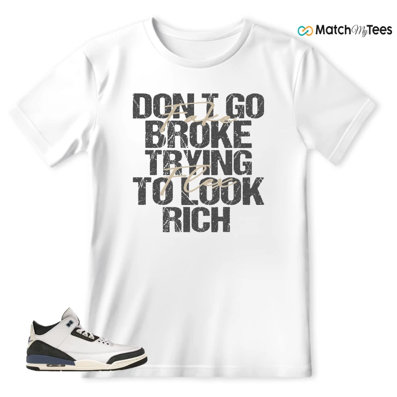 NIKE AIR JORDAN 3 X A MA MANIERE DIFFUSED BLUE SNEAKER Matching Tees t-shirt