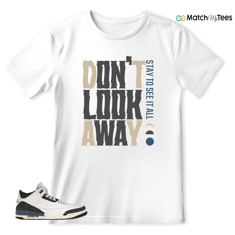 NIKE AIR JORDAN 3 X A MA MANIERE DIFFUSED BLUE SNEAKER Matching Tees t-shirt