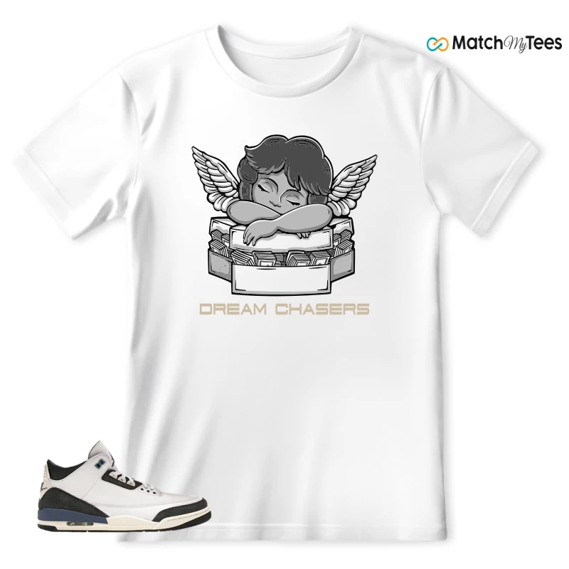NIKE AIR JORDAN 3 X A MA MANIERE DIFFUSED BLUE SNEAKER Matching Tees t-shirt