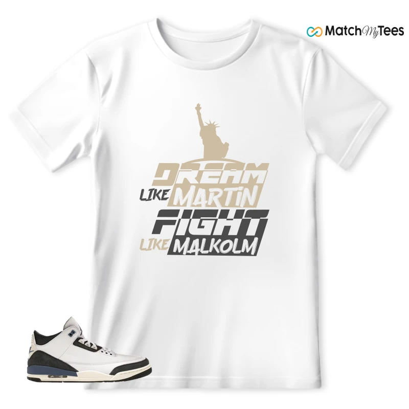 NIKE AIR JORDAN 3 X A MA MANIERE DIFFUSED BLUE SNEAKER Matching Tees t-shirt