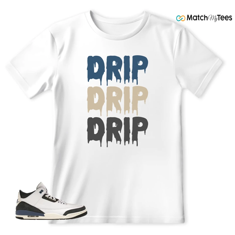 NIKE AIR JORDAN 3 X A MA MANIERE DIFFUSED BLUE SNEAKER Matching Tees t-shirt