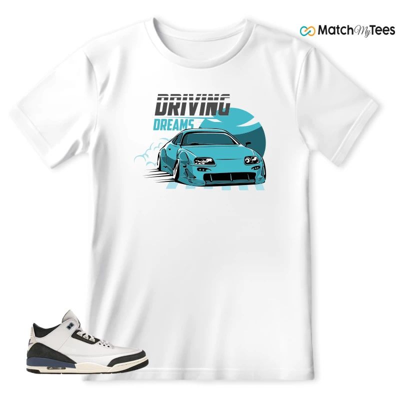 NIKE AIR JORDAN 3 X A MA MANIERE DIFFUSED BLUE SNEAKER Matching Tees t-shirt