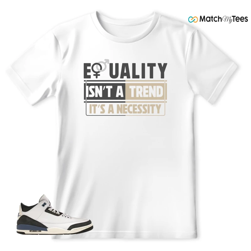 NIKE AIR JORDAN 3 X A MA MANIERE DIFFUSED BLUE SNEAKER Matching Tees t-shirt