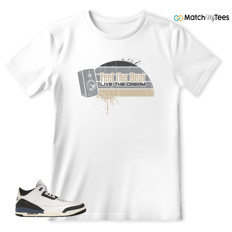 NIKE AIR JORDAN 3 X A MA MANIERE DIFFUSED BLUE SNEAKER Matching Tees t-shirt