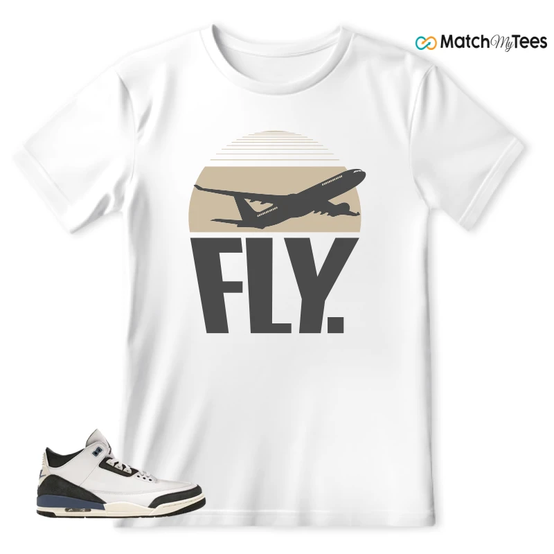NIKE AIR JORDAN 3 X A MA MANIERE DIFFUSED BLUE SNEAKER Matching Tees t-shirt