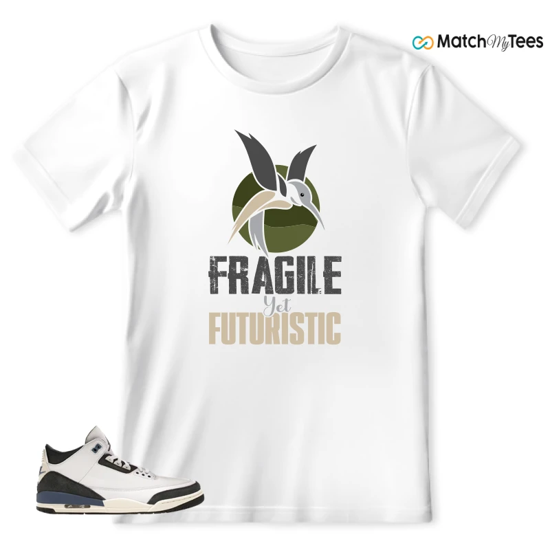 NIKE AIR JORDAN 3 X A MA MANIERE DIFFUSED BLUE SNEAKER Matching Tees t-shirt