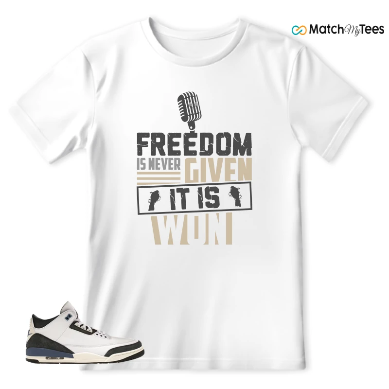 NIKE AIR JORDAN 3 X A MA MANIERE DIFFUSED BLUE SNEAKER Matching Tees t-shirt