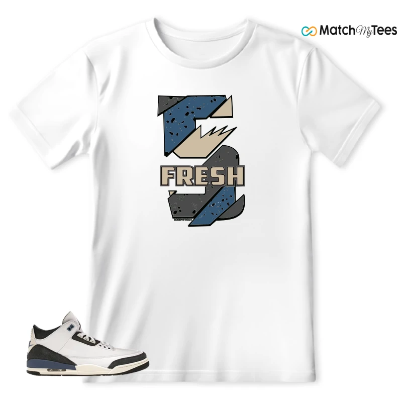 NIKE AIR JORDAN 3 X A MA MANIERE DIFFUSED BLUE SNEAKER Matching Tees t-shirt