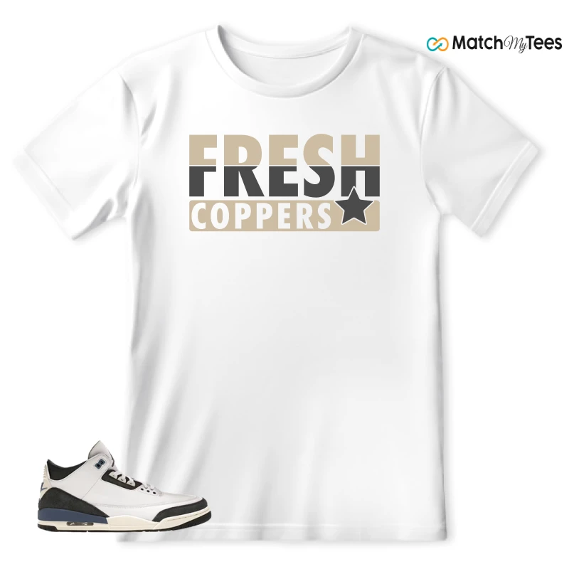 NIKE AIR JORDAN 3 X A MA MANIERE DIFFUSED BLUE SNEAKER Matching Tees t-shirt