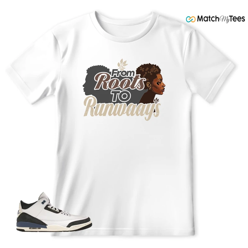 NIKE AIR JORDAN 3 X A MA MANIERE DIFFUSED BLUE SNEAKER Matching Tees t-shirt