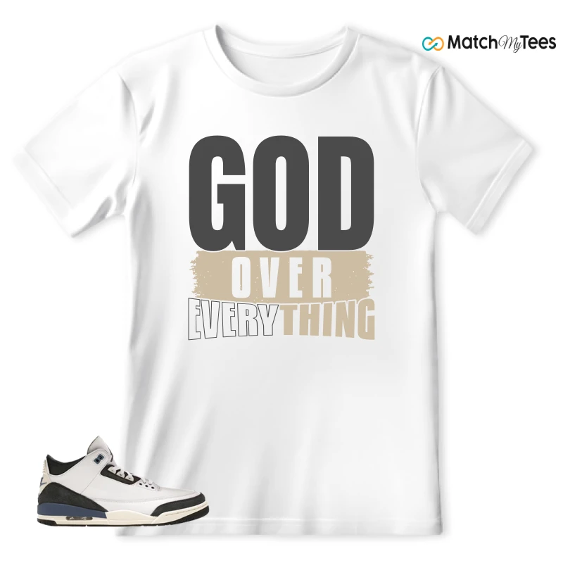 NIKE AIR JORDAN 3 X A MA MANIERE DIFFUSED BLUE SNEAKER Matching Tees t-shirt
