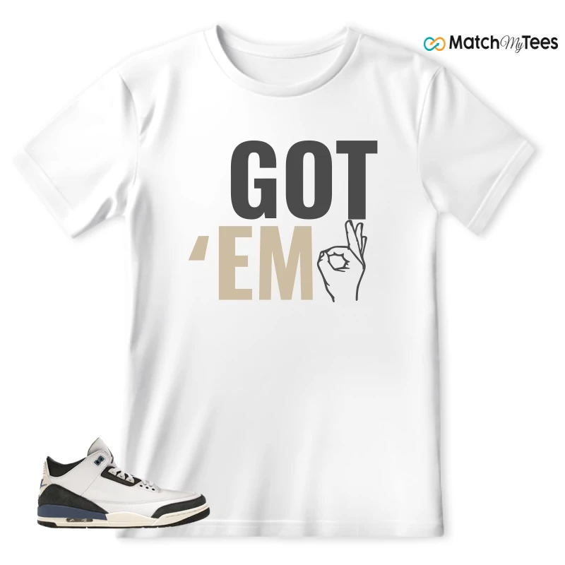NIKE AIR JORDAN 3 X A MA MANIERE DIFFUSED BLUE SNEAKER Matching Tees t-shirt
