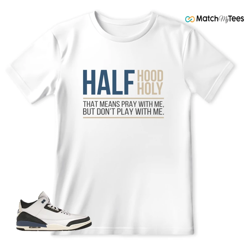NIKE AIR JORDAN 3 X A MA MANIERE DIFFUSED BLUE SNEAKER Matching Tees t-shirt