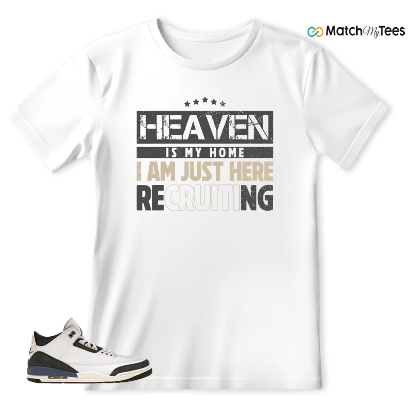NIKE AIR JORDAN 3 X A MA MANIERE DIFFUSED BLUE SNEAKER Matching Tees t-shirt