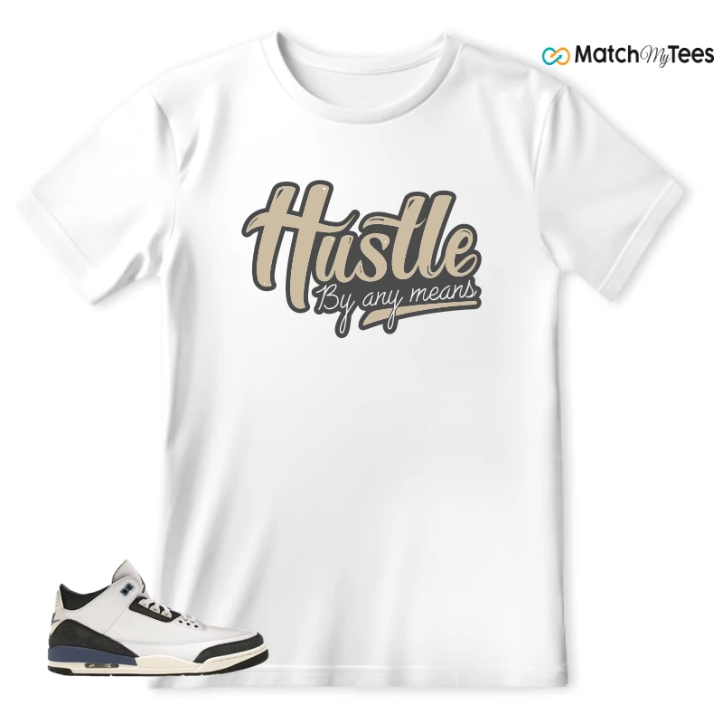 NIKE AIR JORDAN 3 X A MA MANIERE DIFFUSED BLUE SNEAKER Matching Tees t-shirt