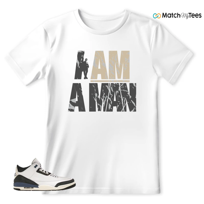 NIKE AIR JORDAN 3 X A MA MANIERE DIFFUSED BLUE SNEAKER Matching Tees t-shirt