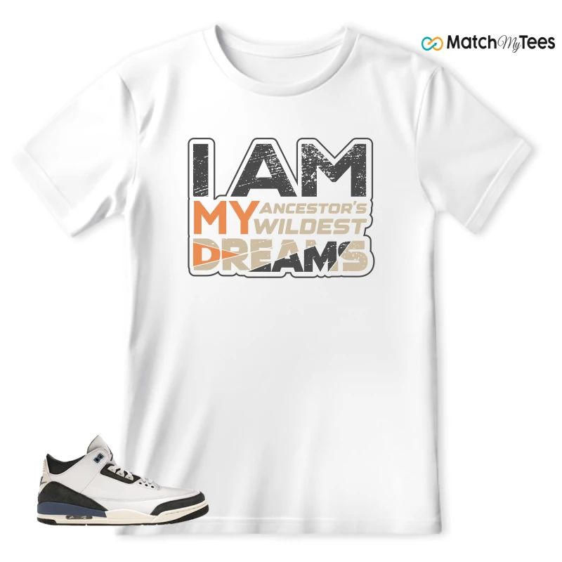 NIKE AIR JORDAN 3 X A MA MANIERE DIFFUSED BLUE SNEAKER Matching Tees t-shirt