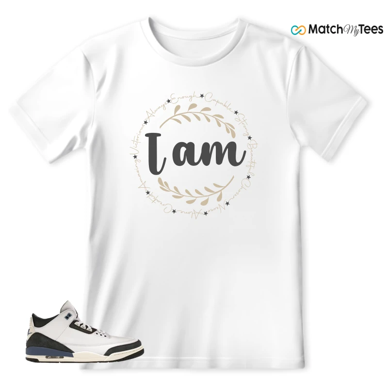 NIKE AIR JORDAN 3 X A MA MANIERE DIFFUSED BLUE SNEAKER Matching Tees t-shirt