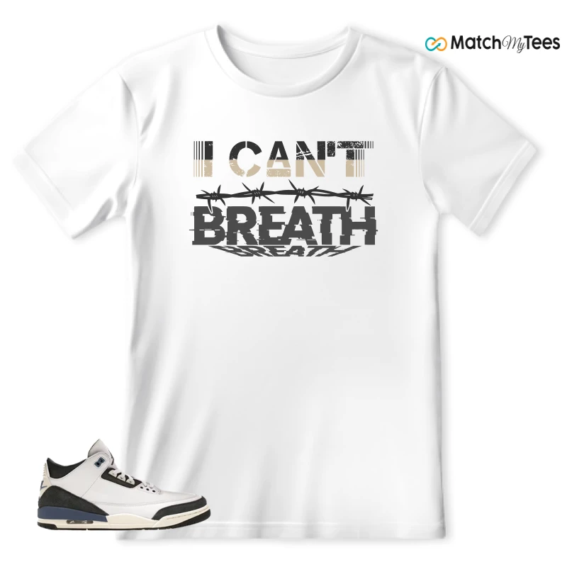 NIKE AIR JORDAN 3 X A MA MANIERE DIFFUSED BLUE SNEAKER Matching Tees t-shirt
