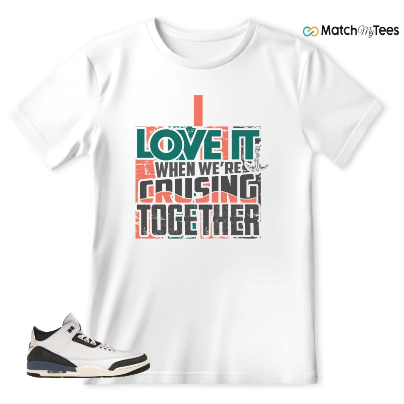 NIKE AIR JORDAN 3 X A MA MANIERE DIFFUSED BLUE SNEAKER Matching Tees t-shirt