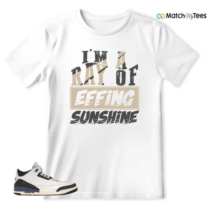 NIKE AIR JORDAN 3 X A MA MANIERE DIFFUSED BLUE SNEAKER Matching Tees t-shirt