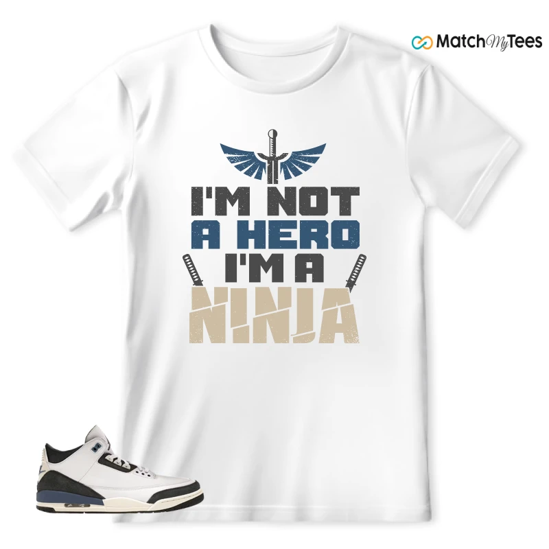 NIKE AIR JORDAN 3 X A MA MANIERE DIFFUSED BLUE SNEAKER Matching Tees t-shirt