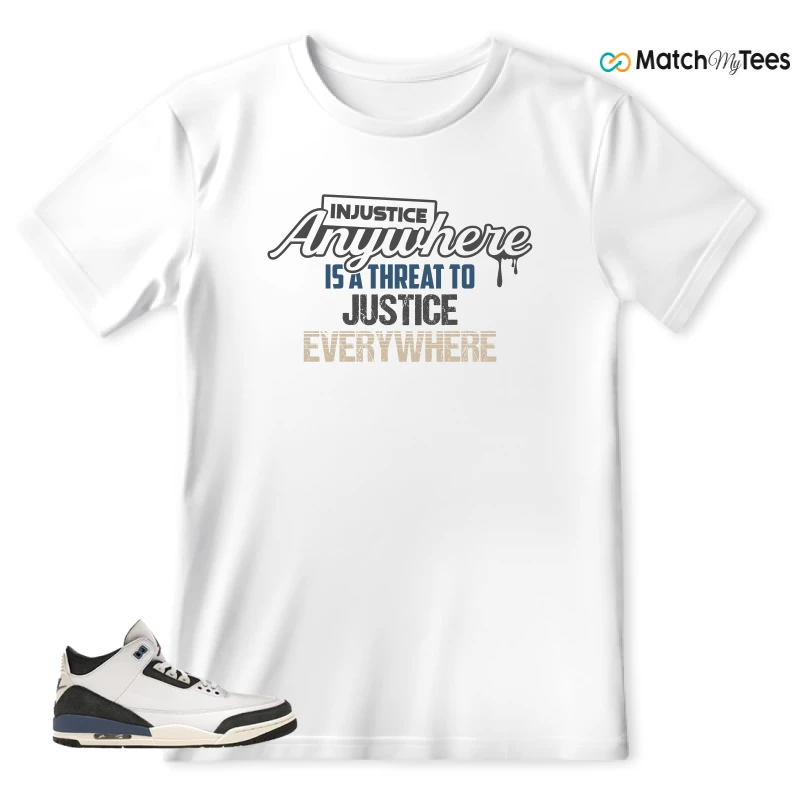 NIKE AIR JORDAN 3 X A MA MANIERE DIFFUSED BLUE SNEAKER Matching Tees t-shirt