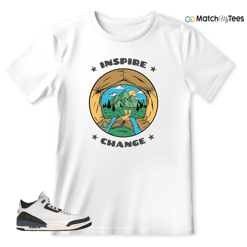 NIKE AIR JORDAN 3 X A MA MANIERE DIFFUSED BLUE SNEAKER Matching Tees t-shirt
