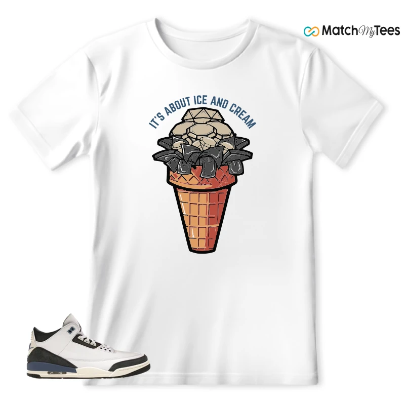 NIKE AIR JORDAN 3 X A MA MANIERE DIFFUSED BLUE SNEAKER Matching Tees t-shirt