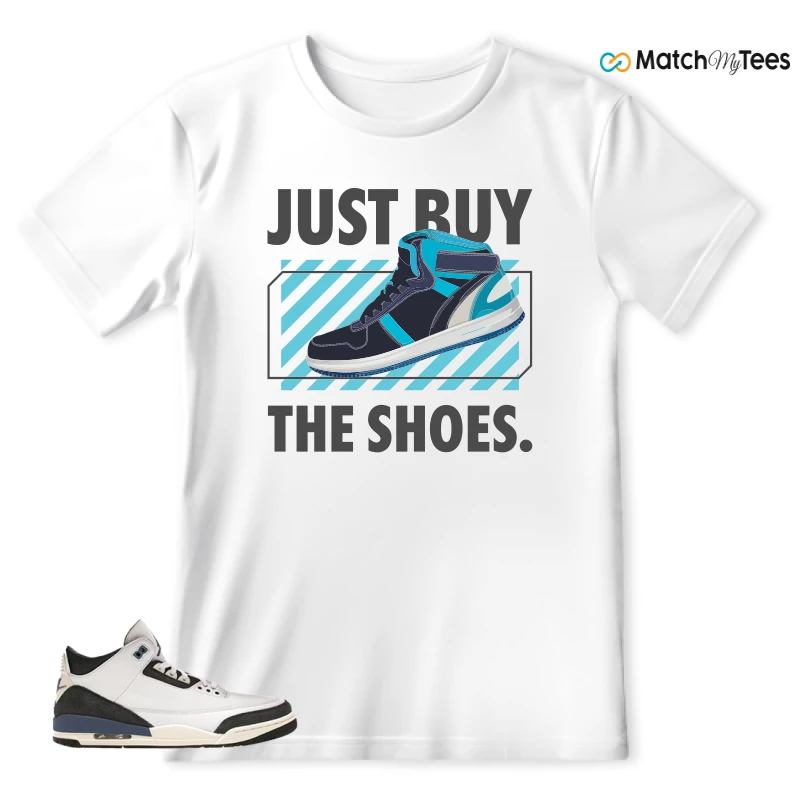 NIKE AIR JORDAN 3 X A MA MANIERE DIFFUSED BLUE SNEAKER Matching Tees t-shirt