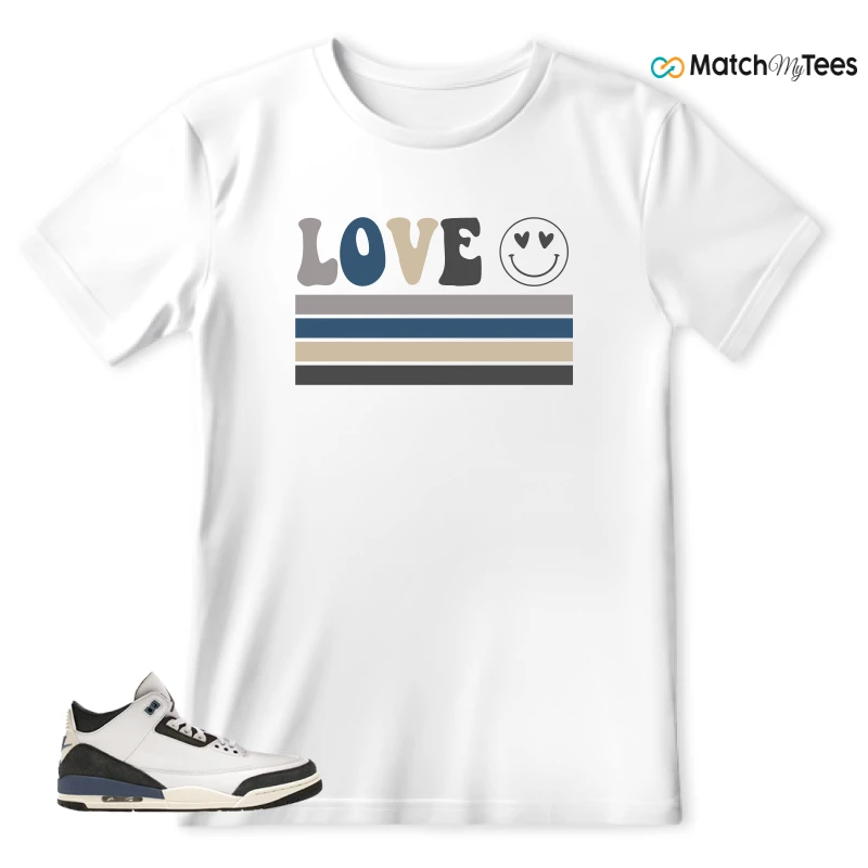 NIKE AIR JORDAN 3 X A MA MANIERE DIFFUSED BLUE SNEAKER Matching Tees t-shirt