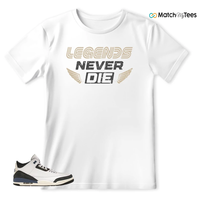 NIKE AIR JORDAN 3 X A MA MANIERE DIFFUSED BLUE SNEAKER Matching Tees t-shirt