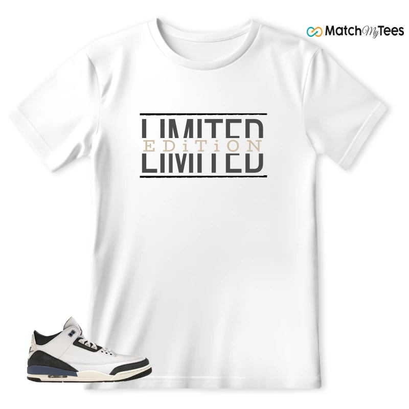 NIKE AIR JORDAN 3 X A MA MANIERE DIFFUSED BLUE SNEAKER Matching Tees t-shirt
