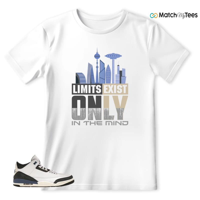 NIKE AIR JORDAN 3 X A MA MANIERE DIFFUSED BLUE SNEAKER Matching Tees t-shirt