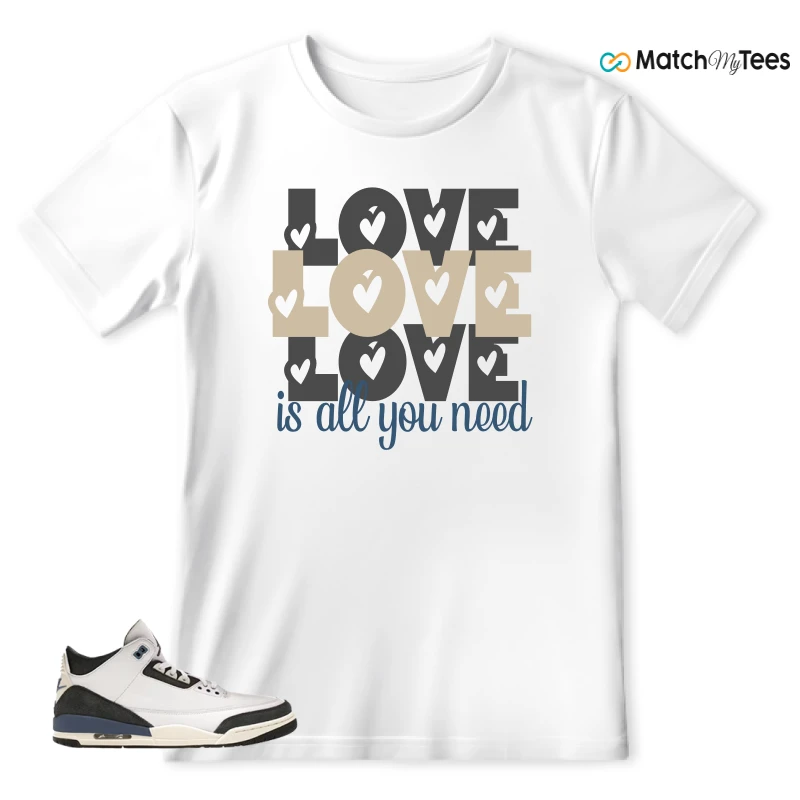 NIKE AIR JORDAN 3 X A MA MANIERE DIFFUSED BLUE SNEAKER Matching Tees t-shirt