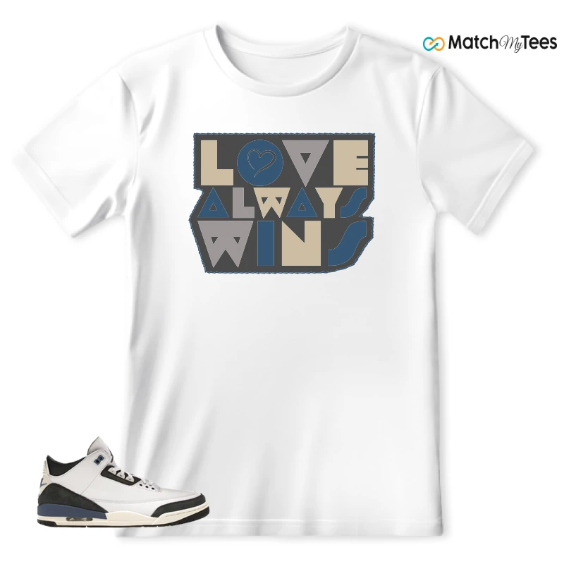 NIKE AIR JORDAN 3 X A MA MANIERE DIFFUSED BLUE SNEAKER Matching Tees t-shirt