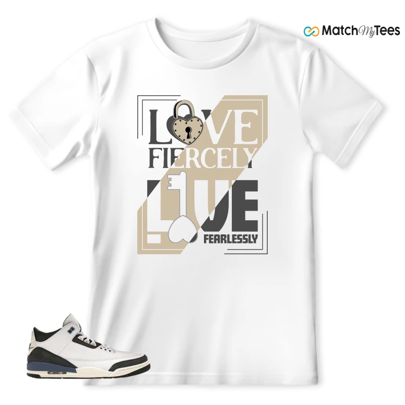 NIKE AIR JORDAN 3 X A MA MANIERE DIFFUSED BLUE SNEAKER Matching Tees t-shirt