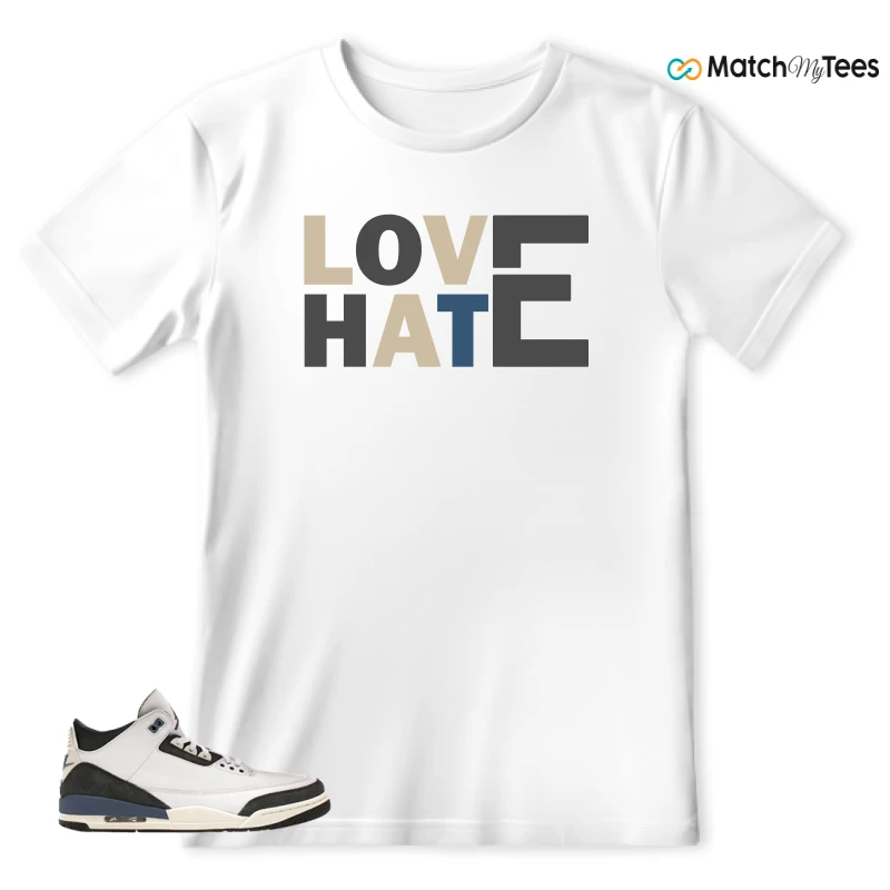 NIKE AIR JORDAN 3 X A MA MANIERE DIFFUSED BLUE SNEAKER Matching Tees t-shirt
