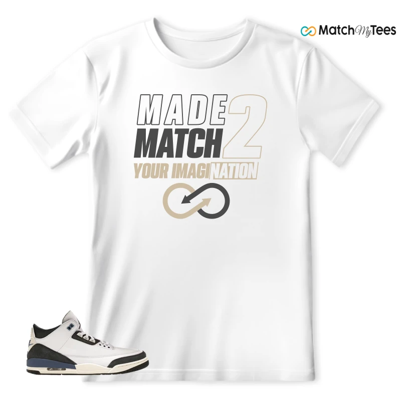 NIKE AIR JORDAN 3 X A MA MANIERE DIFFUSED BLUE SNEAKER Matching Tees t-shirt