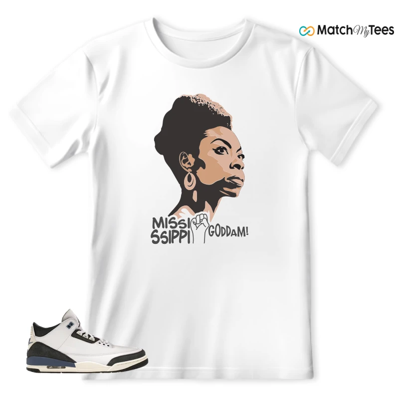 NIKE AIR JORDAN 3 X A MA MANIERE DIFFUSED BLUE SNEAKER Matching Tees t-shirt