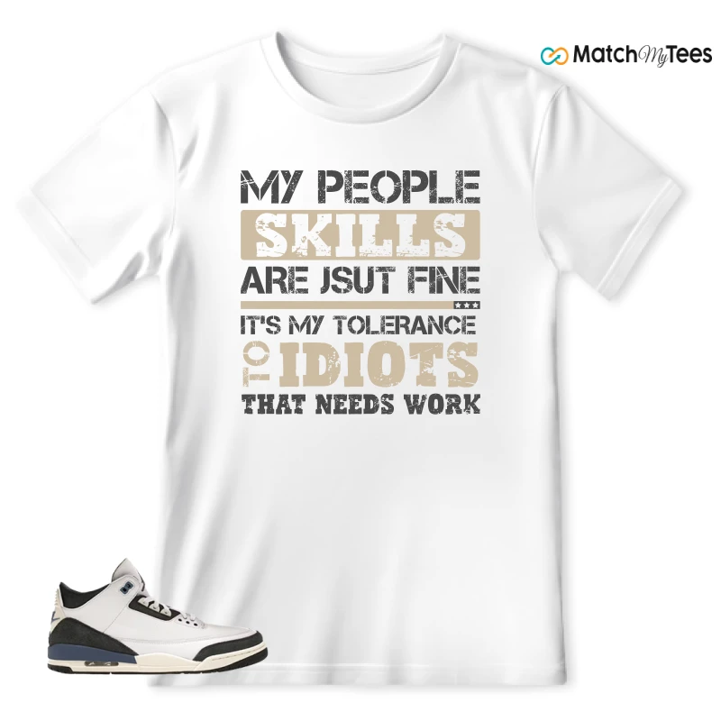 NIKE AIR JORDAN 3 X A MA MANIERE DIFFUSED BLUE SNEAKER Matching Tees t-shirt