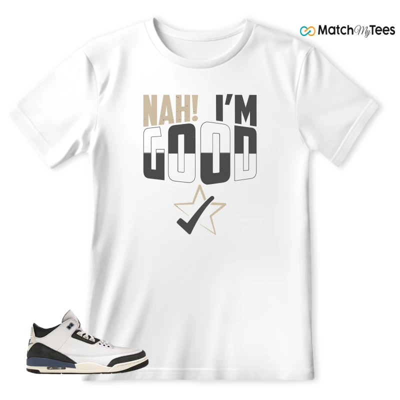 NIKE AIR JORDAN 3 X A MA MANIERE DIFFUSED BLUE SNEAKER Matching Tees t-shirt