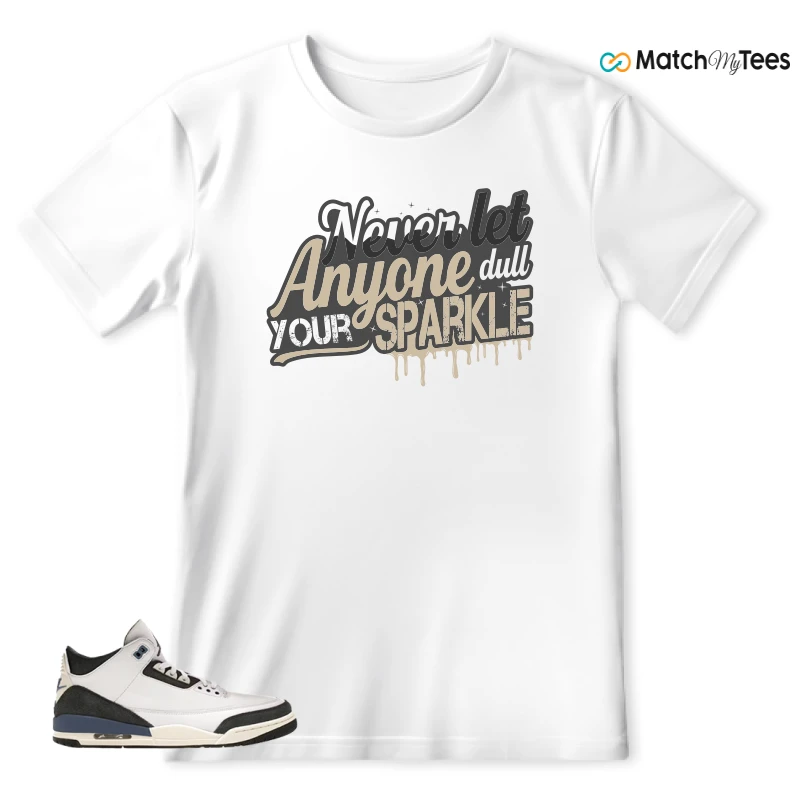 NIKE AIR JORDAN 3 X A MA MANIERE DIFFUSED BLUE SNEAKER Matching Tees t-shirt
