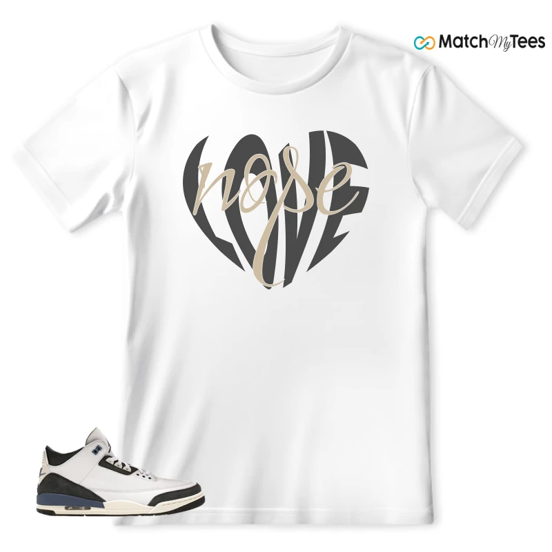 NIKE AIR JORDAN 3 X A MA MANIERE DIFFUSED BLUE SNEAKER Matching Tees t-shirt