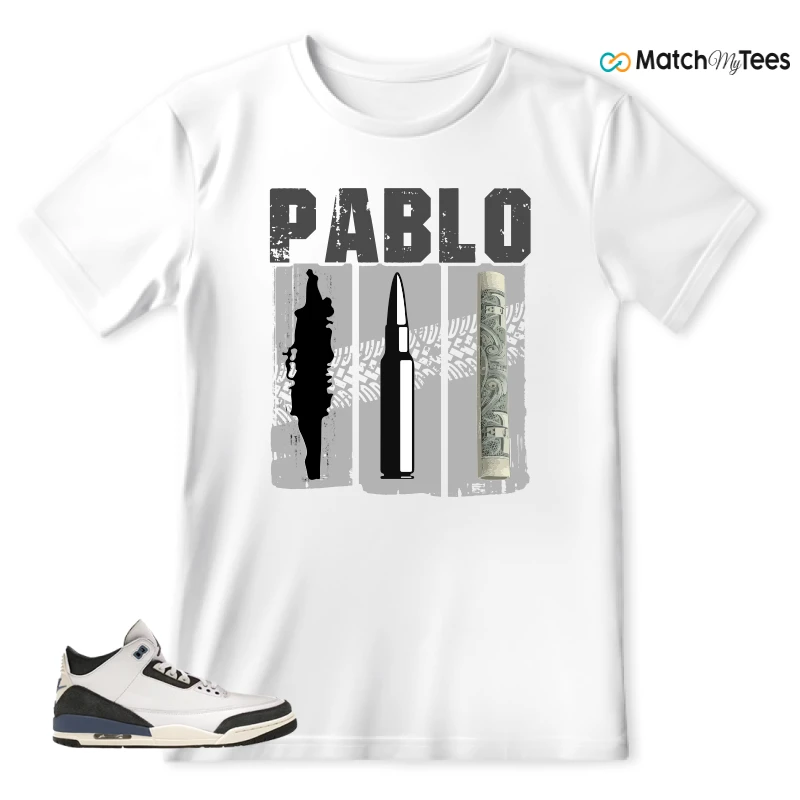 NIKE AIR JORDAN 3 X A MA MANIERE DIFFUSED BLUE SNEAKER Matching Tees t-shirt