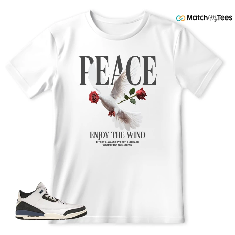 NIKE AIR JORDAN 3 X A MA MANIERE DIFFUSED BLUE SNEAKER Matching Tees t-shirt